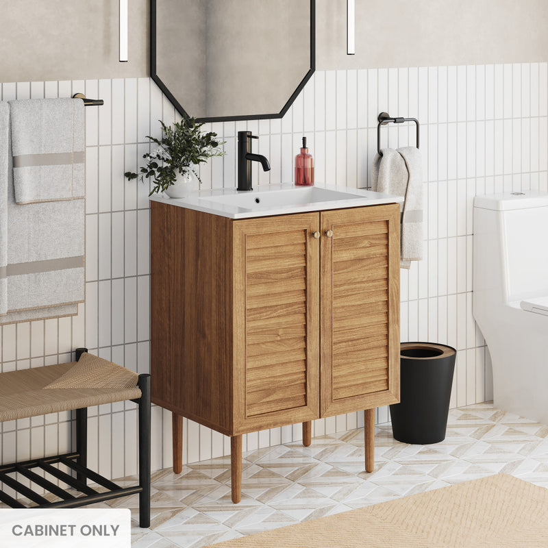 Bron 24" Freestanding Bathroom Vanity Cabinet without Top in Golden Oak