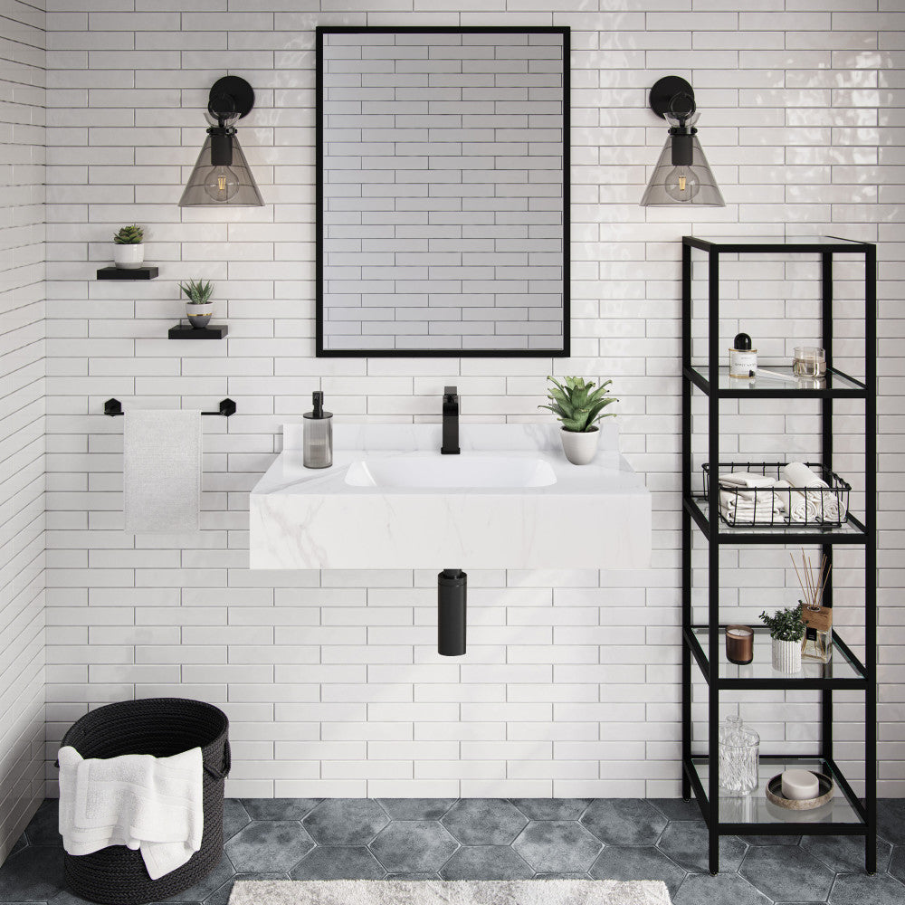 Avancer 36'' Wall Mount Sink In White Marble – Swiss Madison