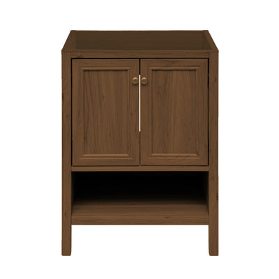 Chateau 24" Freestanding Bathroom Vanity Cabinet without Top in Brown Oak