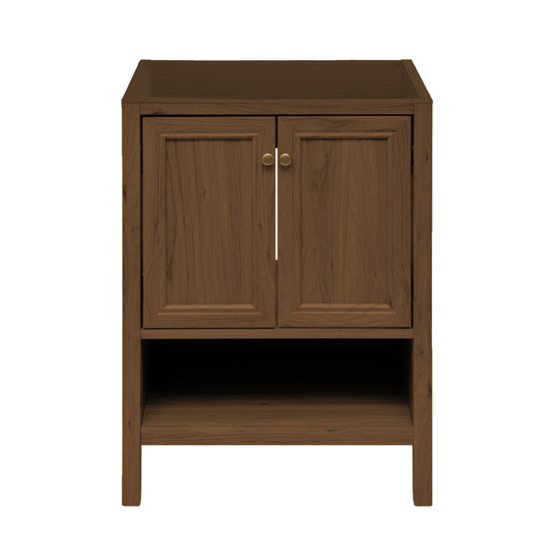 Chateau 24" Freestanding Bathroom Vanity Cabinet without Top in Brown Oak