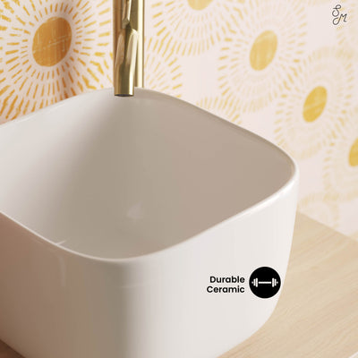 Carre 14.5" Square Vessel Bathroom Sink