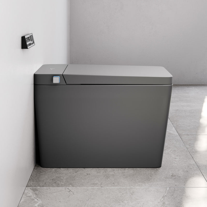 Concorde One Piece Smart Toilet 1.28 GPF in Matte Gray with Heated Bidet, Air Drying, Night Light, Foot Sensor