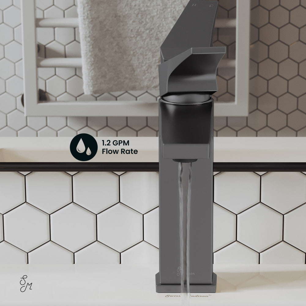 Voltaire Single Hole, Single-Handle, Bathroom Faucet in Gunmetal Gray