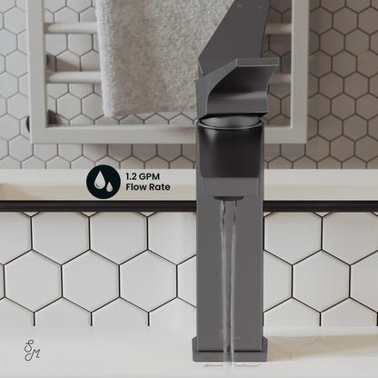 Voltaire Single Hole, Single-Handle, Bathroom Faucet in Gunmetal Gray