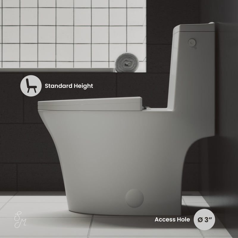 Hugo One-Piece Elongated Toilet Dual-Flush 1.1/1.6 gpf, Touchless