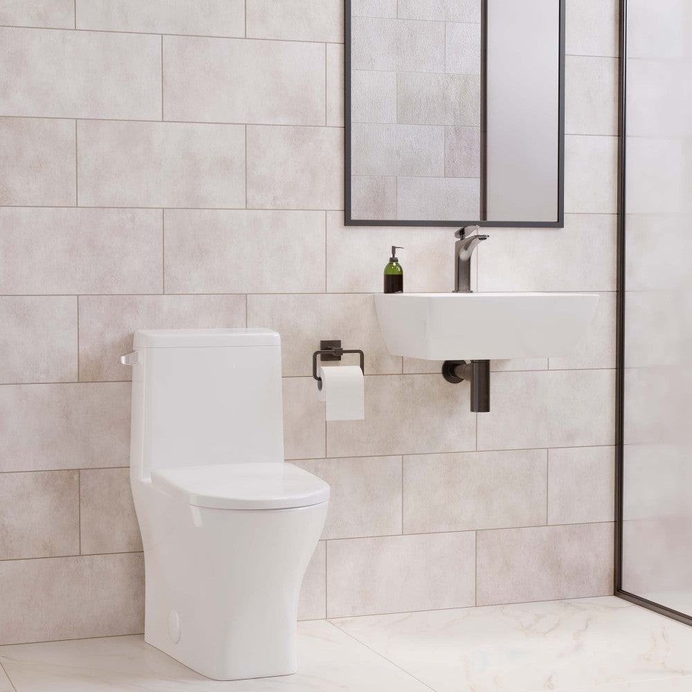 Sublime II One-Piece Round Toilet with Left Side Flush, 10" Rough-In 1.28 gpf