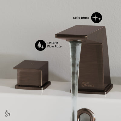 Carre 8 in. Widespread, 2-Handle, Bathroom Faucet in Oil Rubbed Bronze