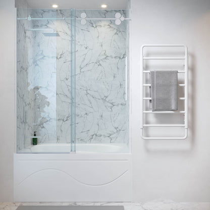 Ivy 8-Bar Electric Towel Warmer in Matte White