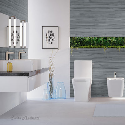 Concorde One Piece Square Right Side Flush Handle Toilet 1.28 gpf