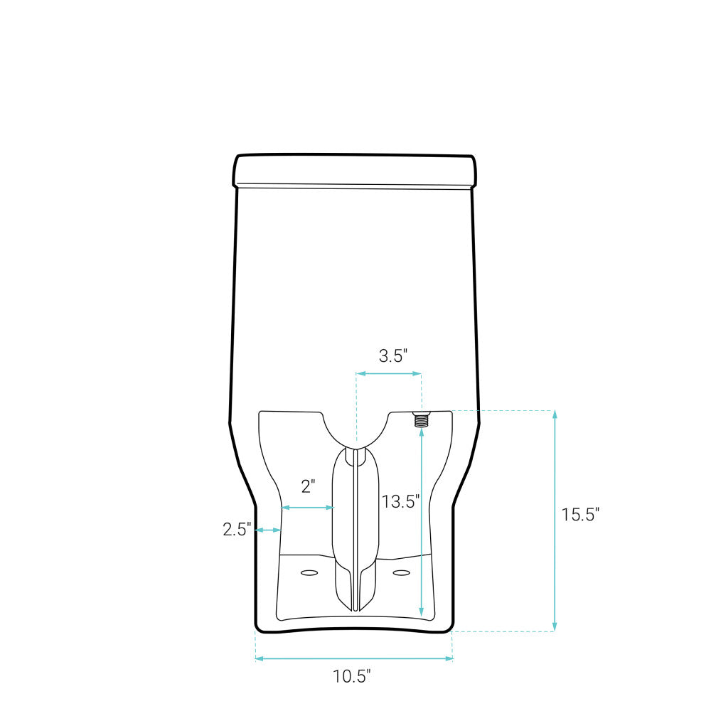 Carre One-Piece Square Toilet Dual-Flush 1.1/1.6 gpf, Touchless
