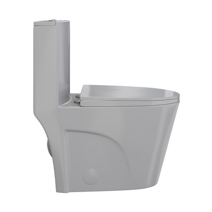 St. Tropez One-Piece Elongated Toilet Vortex™ Dual-Flush 1.1/1.6 gpf in Glossy Gray