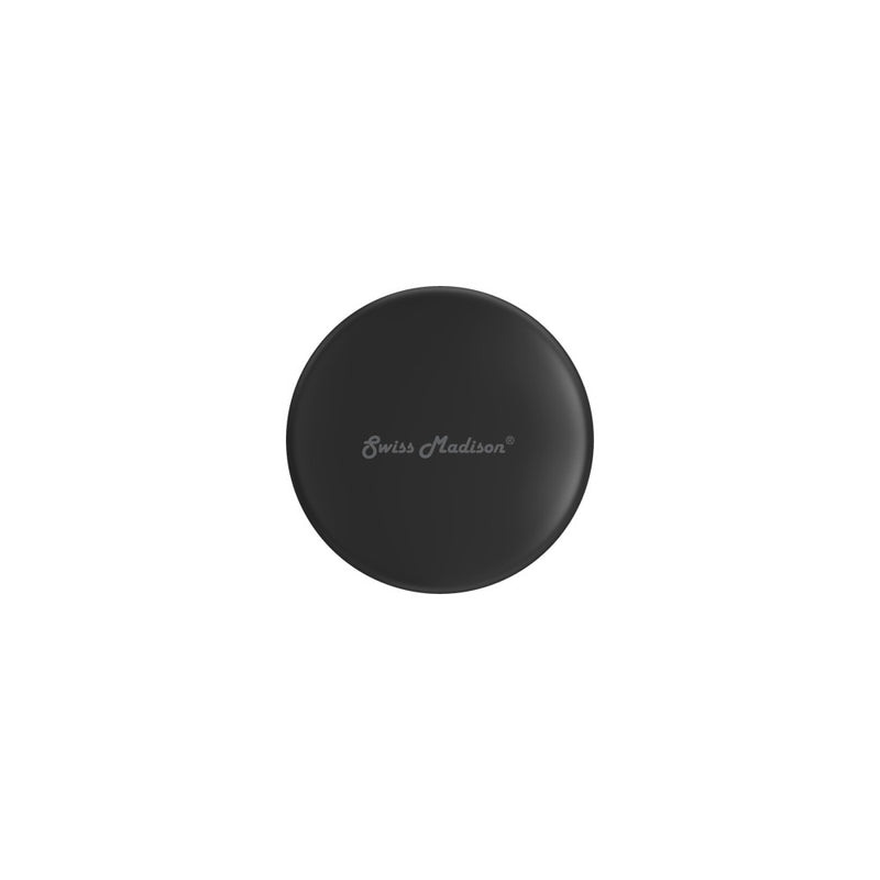 Ceramic Bathroom Sink Non-Overflow Pop Up Drain in Matte Black