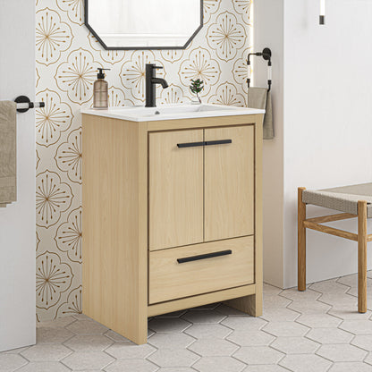 Virage 24 Freestanding, Bathroom Vanity in Natural Oak