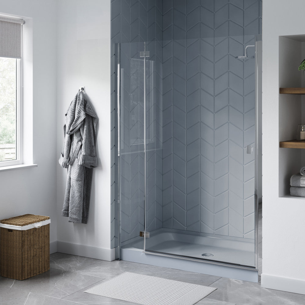 Voltaire 60" x 36" Single-Threshold, Center Drain, Shower Base in Gray