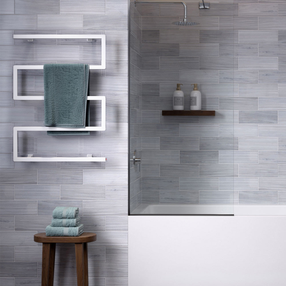 Voltaire 5-Bar Electric Towel Warmer in Matte White