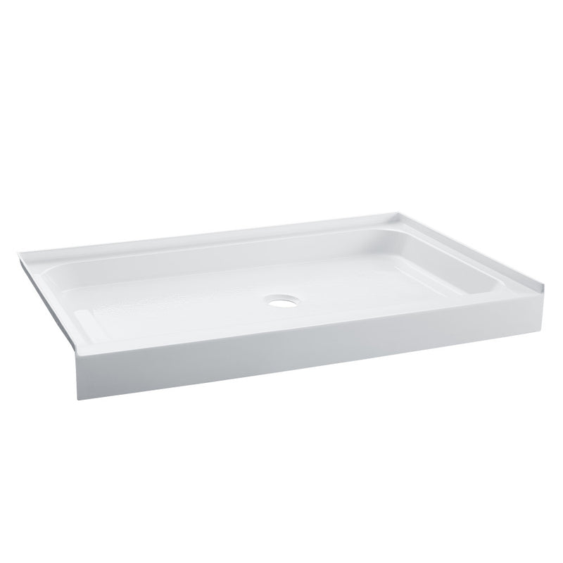 Voltaire 48" x 36" Acrylic White, Single-Threshold, Center Drain, Shower Base