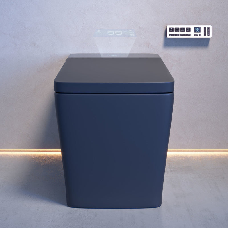 Concorde One Piece Smart Toilet 1.28 GPF in Matte Black with Heated Bidet, Air Drying, Night Light, Foot Sensor