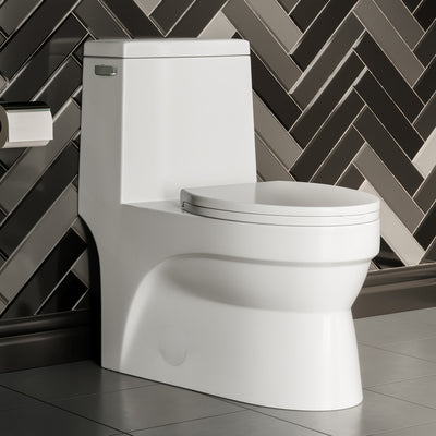 Virage One-Piece Elongated Left Side Flush Handle Toilet 1.28 gpf