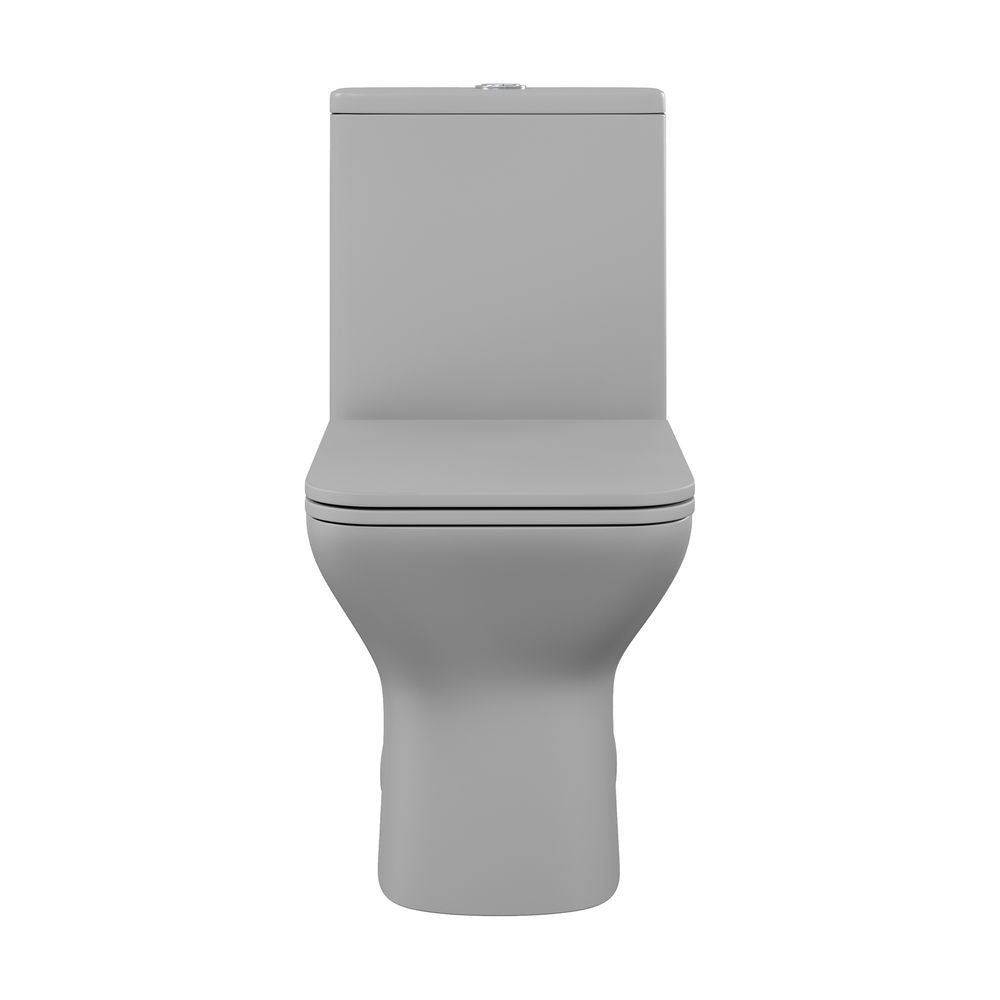 Carre One-Piece Square Toilet Dual-Flush in Matte Gray1.1/1.6 gpf
