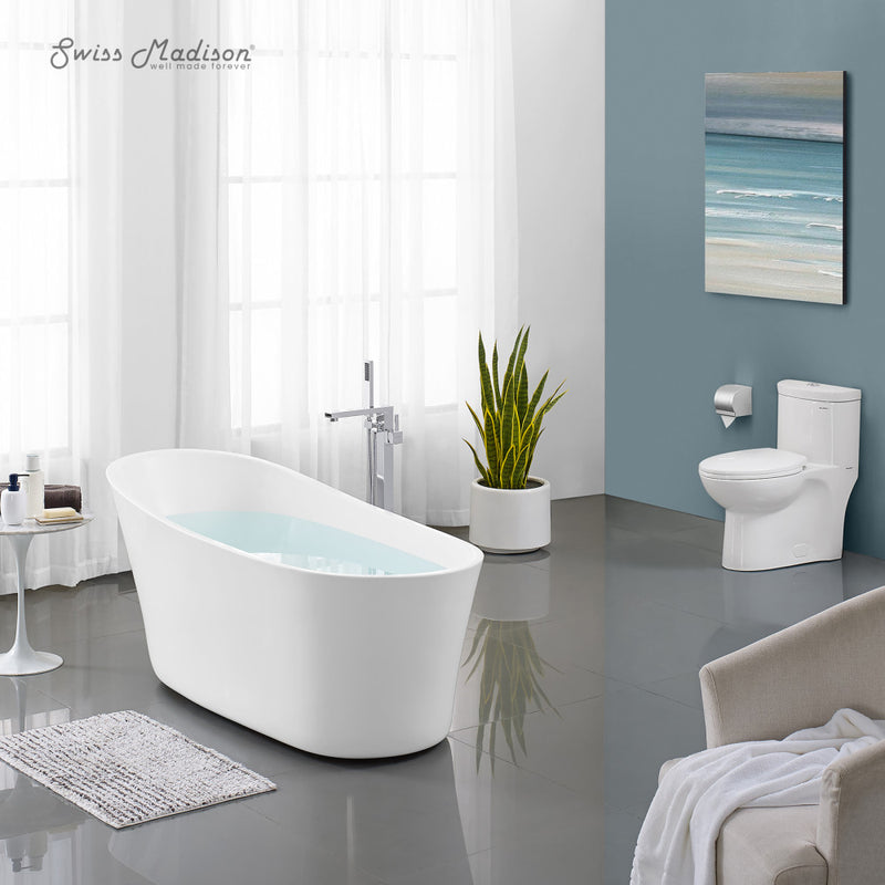 Sublime 67" Single Slipper Freestanding Bathtub