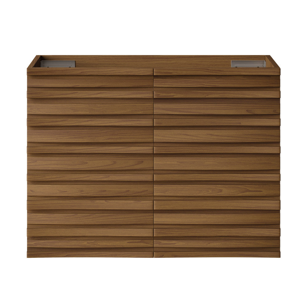 Cascade 30" Wall-Mounted Bathroom Vanity Cabinet without Top in Brown Oak