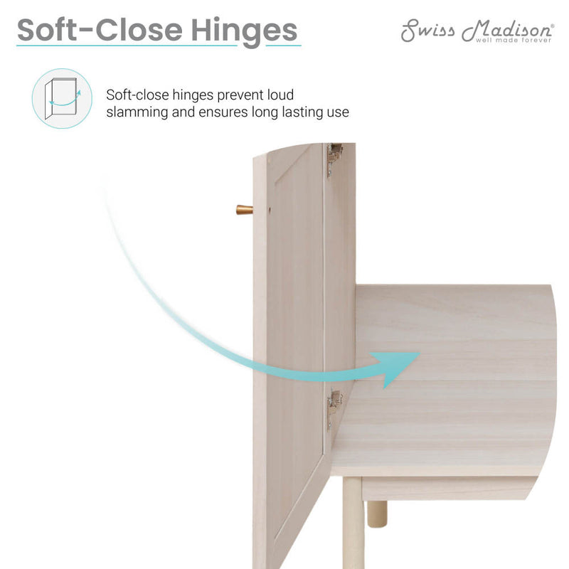 Classe 36" Freestanding Bathroom Vanity in White Oak with Sink Top