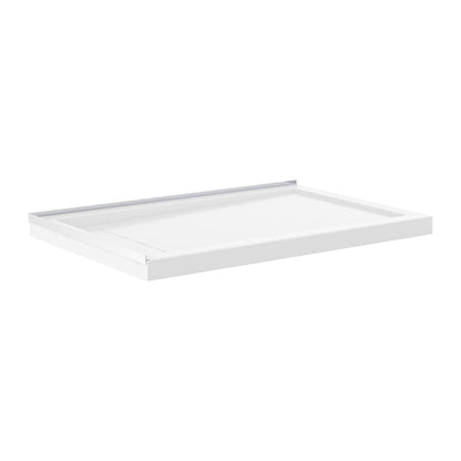 Carlton Marquette 36 x 60 Single or Double-Threshold Shower Pan Base with Center Drain and Removable Flange in Glossy White