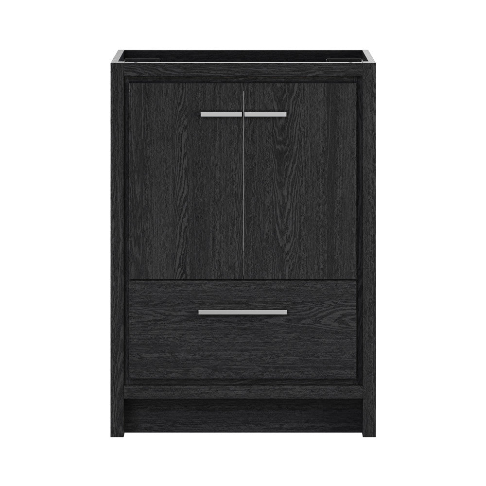 Virage 24" Freestanding Bathroom Vanity in Black Oak without Sink Top