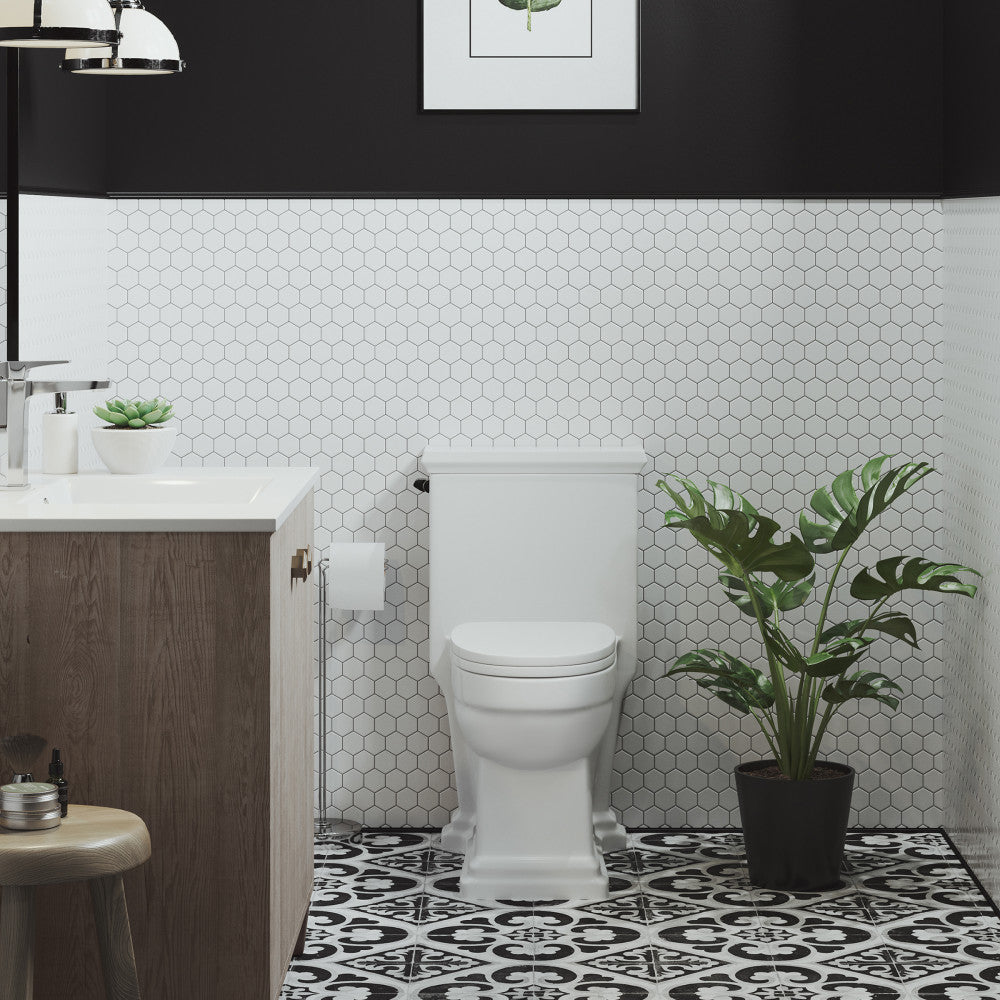 Voltaire One-Piece Elongated Toilet Side Flush 1.28 gpf – Swiss
