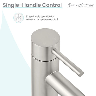 Ivy Single Hole, Single-Handle, High Arc Bathroom Faucet in Brushed Nickel