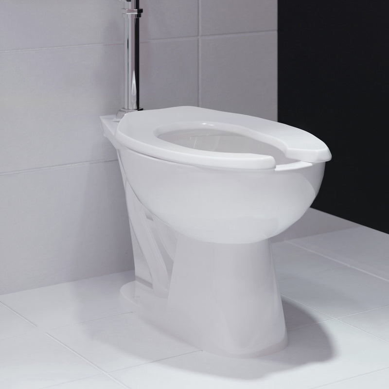 Sirene Floor-Mounted Comfort Height Commercial Elongated Top Flush Spud Flushometer Toilet Bowl