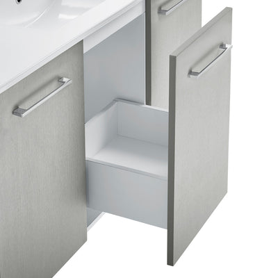 Annecy 48" Freestanding Bathroom Vanity in Gray with Sink Top
