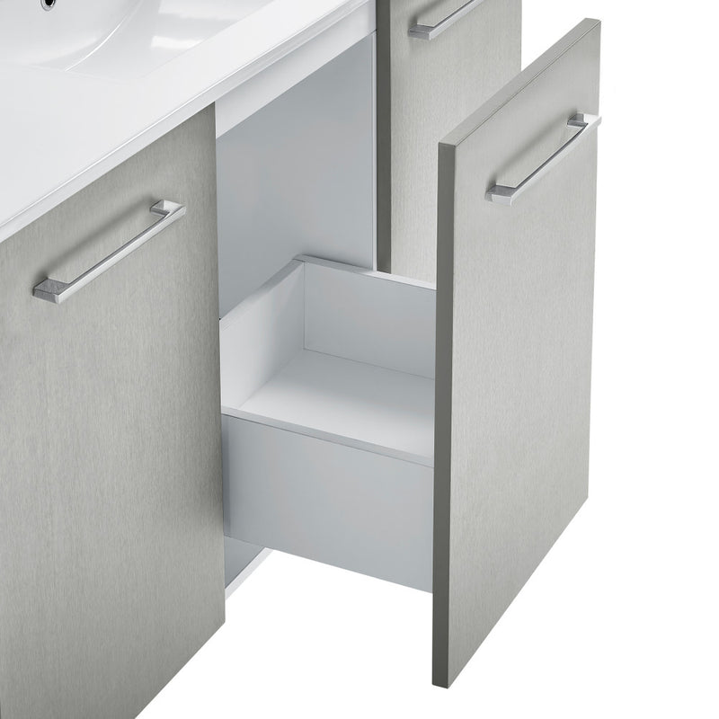 Annecy 48" Freestanding Bathroom Vanity in Gray with Sink Top