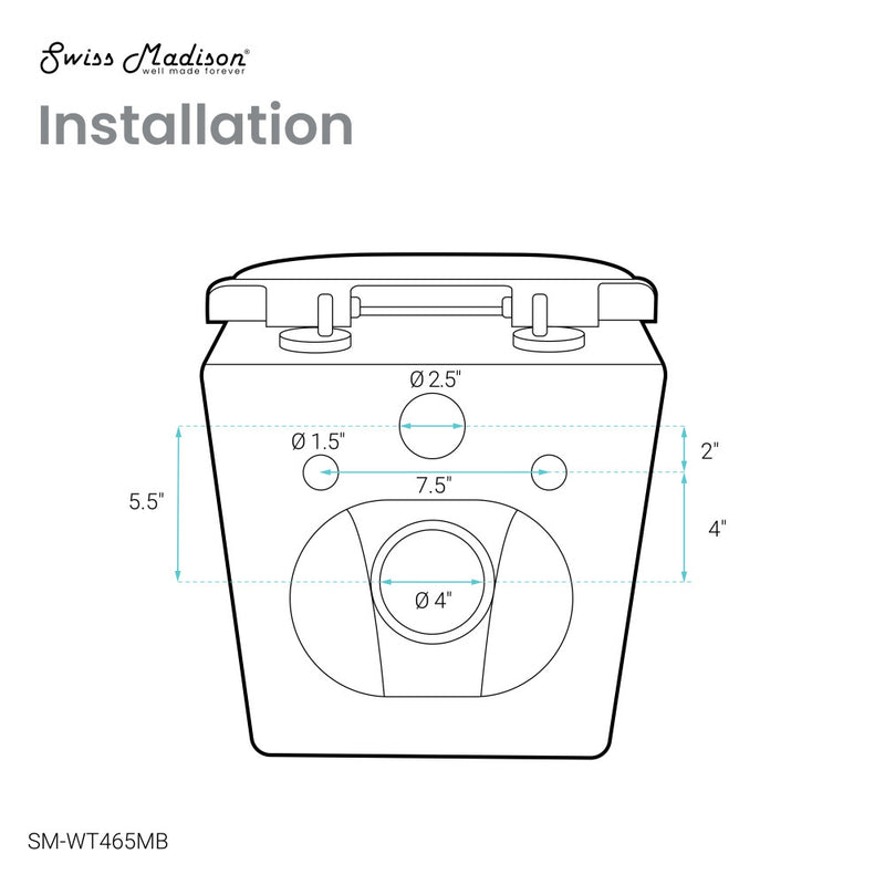 Calice Wall-Hung Round Toilet Bowl in Matte Black