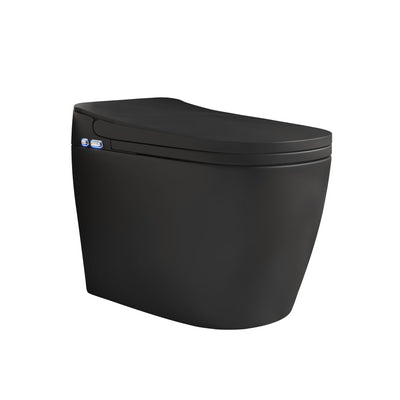 Avancer One Piece Smart Toilet 1.28 GPF in Matte Black with Heated Bidet, Air Drying, Night Light, Foot Sensor