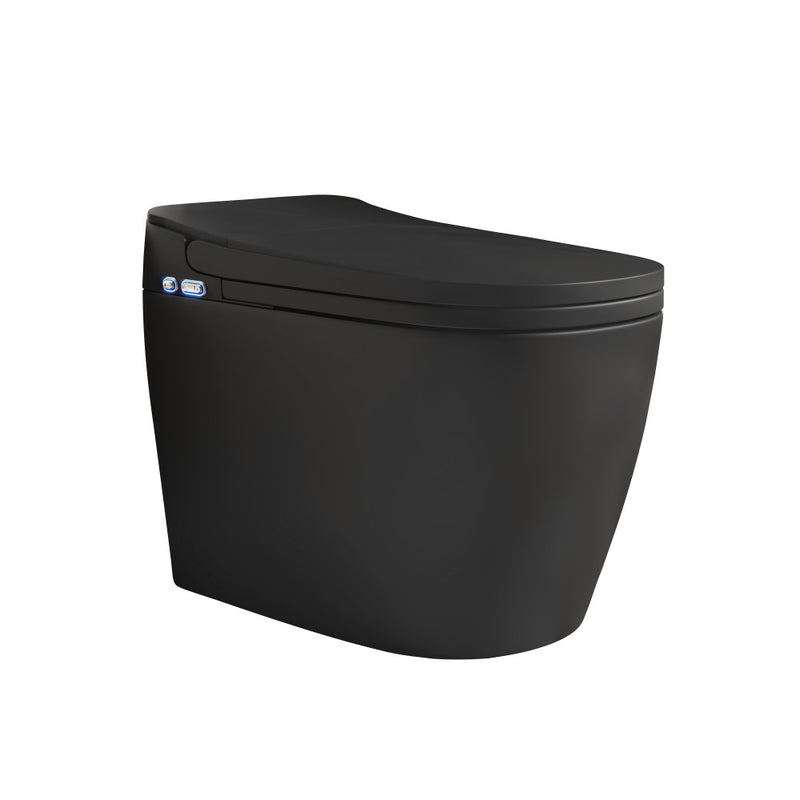 Avancer One Piece Smart Toilet 1.28 GPF in Matte Black with Heated Bidet, Air Drying, Night Light, Foot Sensor