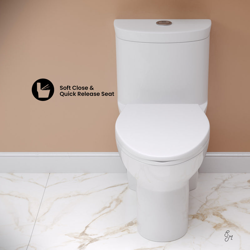 Sublime One Piece Elongated Toilet with Touchless Retrofit Dual Flush 1.1/1.6 gpf