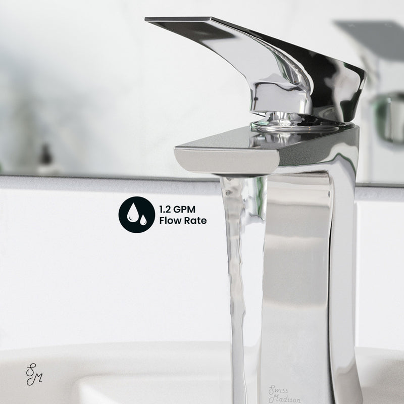 Monaco Single Hole, Single-Handle, Bathroom Faucet in Chrome