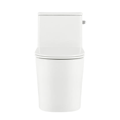 Liberte One-Piece 12" Rough-in 1.28 GPF Right-Hand Flush Elongated ADA Toilet in Glossy White