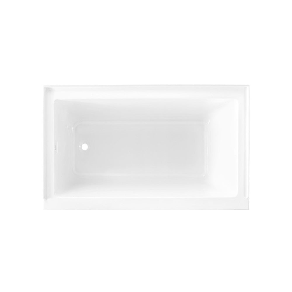 Voltaire 54 x 30 Left Drain Soaking Alcove Bathtub in Glossy White with Integrated Overflow, Drain Included