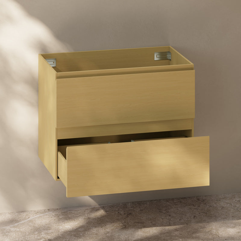 Liberte 30" Wall-Mounted Bathroom Vanity Cabinet without Top in Natural Oak