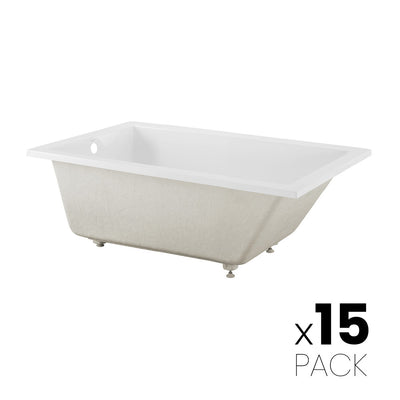 Voltaire 60" x 30" Reversible Drain Drop-In Bathtub (15 - Pack)