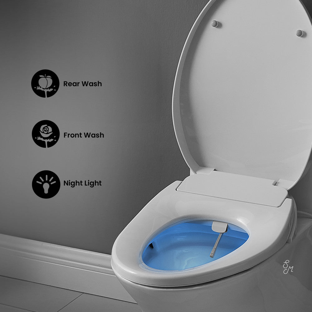St. Tropez One-Piece Elongated Toilet Vortex Dual-Flush 1.1/1.6 gpf with Smart Seat Bidet