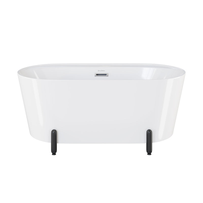 Monaco 59" Freestanding Bathtub with Matte Black Stand