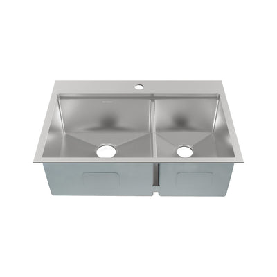 Ravi Dual Basin 33 x 22 Topmount Kitchen Workstation Sink