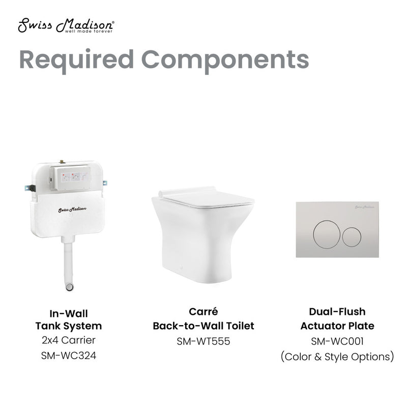 Carre Back-To-Wall Square Toilet Bowl