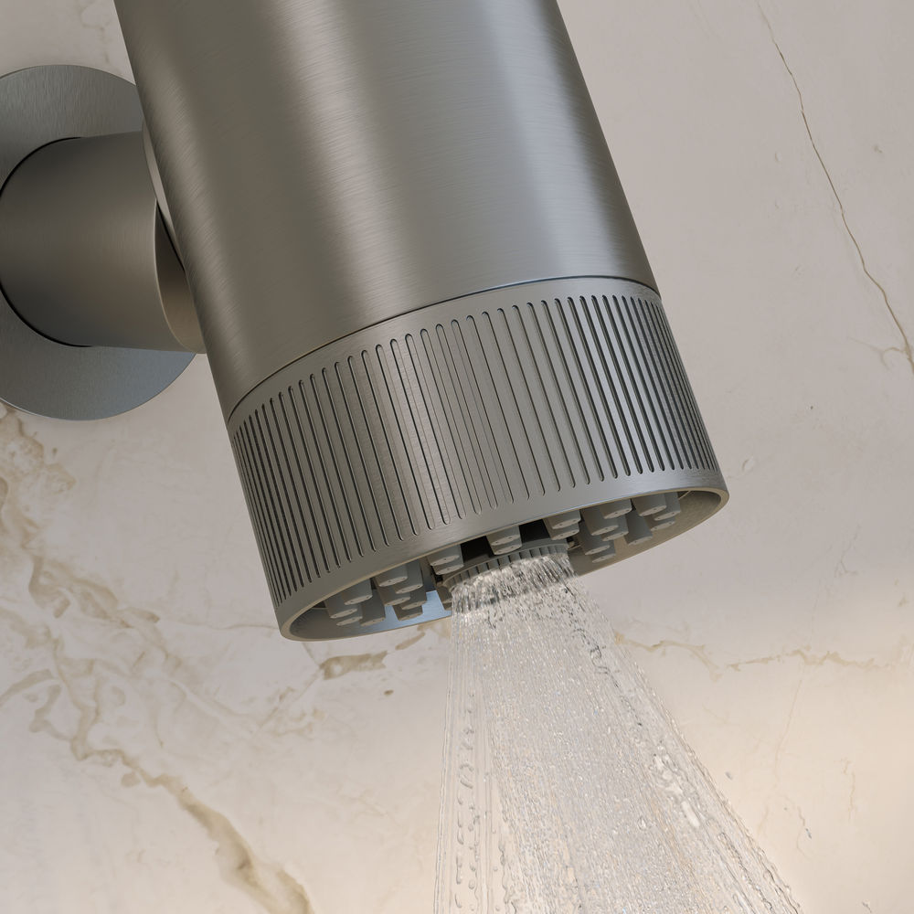 Lumiere 2-Spray Patterns 2.5 GPM Wall Mount Fixed Shower Head in Brushed Nickel