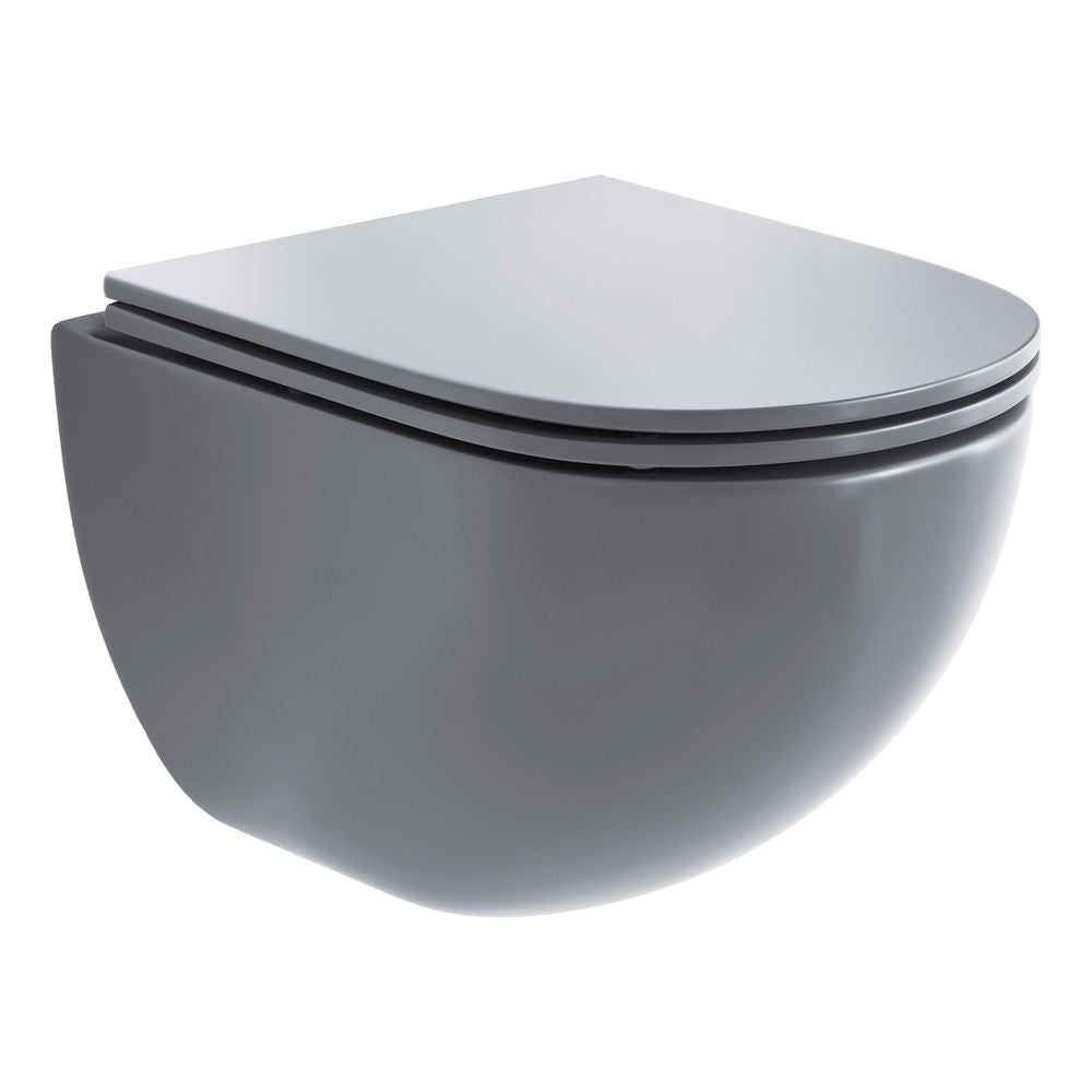 St. Tropez Wall-Hung Toilet Bowl Only in Matte Gray