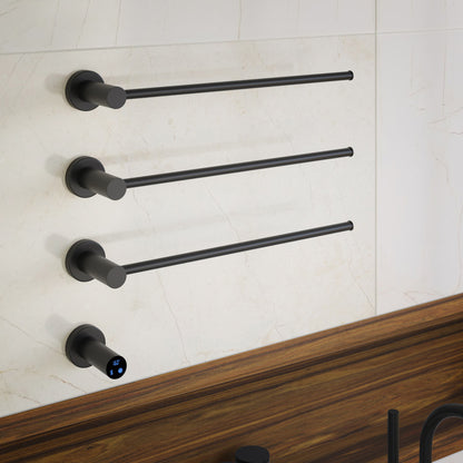Claire 3-Bar Electric Towel Warmer in Matte Black