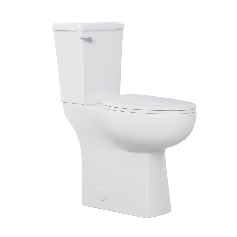 Classe Extra Tall Two-Piece 12" Rough-in 1.28 GPF Elongated Toilet – 21" Bowl Height – Glossy White